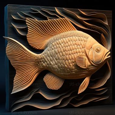 3D модель Нитчатая рыба st Gourami (STL)